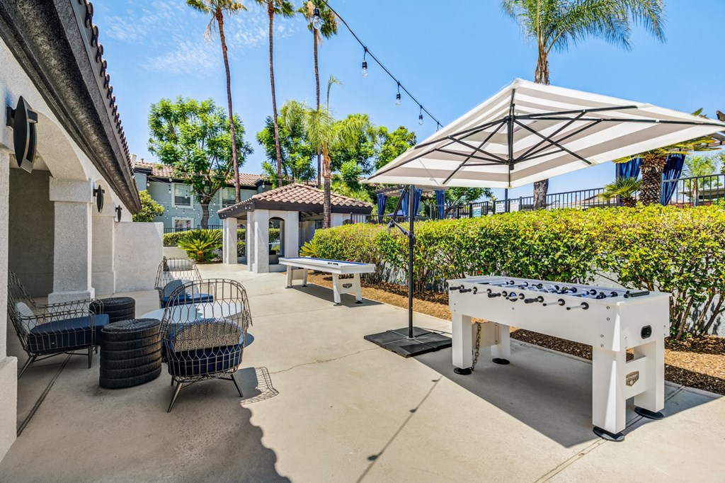 Outdoor Sun Deck Games at The Hills at Quail Run in Riverside, California