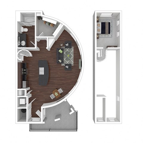 789 Square foot 1 Bedroom 1 Bathroom floorplan known as the Galliano. 789 Square foot 1 Bedroom 1 Bathroom floorplan known as the Galliano. at Trevi Apartment Homes, Chandler, AZ