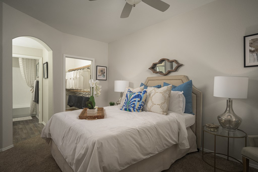 Large bedroom with large walk-in closets  Large bedroom with large walk-in closets  at Trevi Apartment Homes, Arizona, 85224