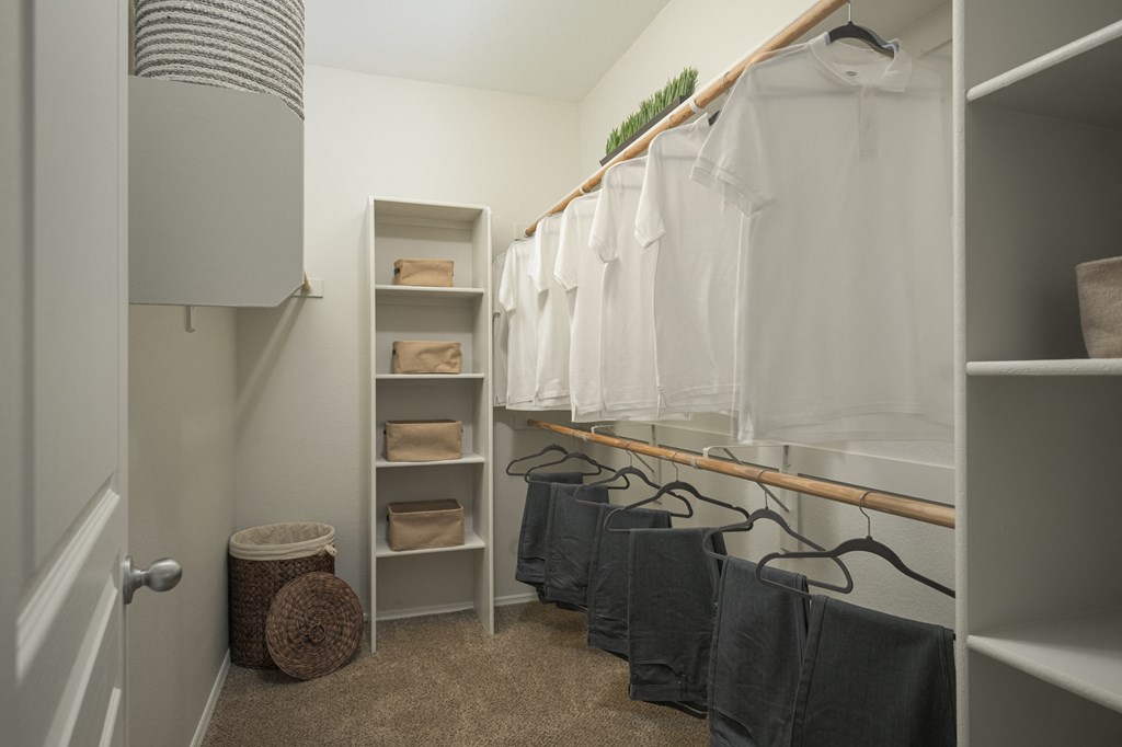 Large walk-in closets Large walk-in closets at Trevi Apartment Homes, Chandler, 85224