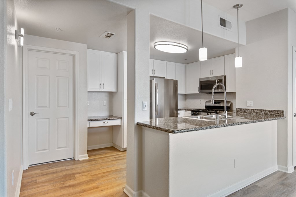 Upgraded kitchens at Ascent at the Galleria in Roseville, California