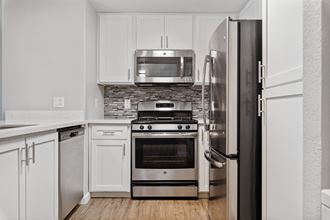 Stainless Steel appliances in the upgraded kitchens at Ascent at the Galleria in Roseville, California