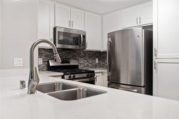 Stainless Steel appliances in the upgraded kitchens at Ascent at the Galleria in Roseville, California