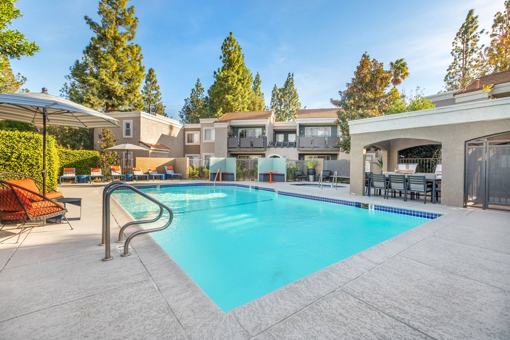 the swimming pool at our apartments