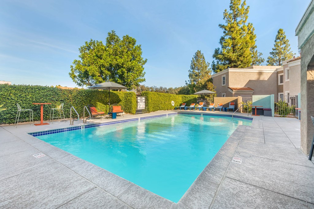 the swimming pool at our apartments
