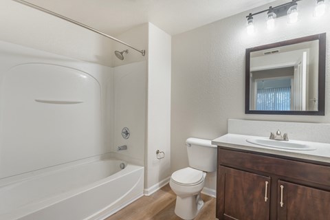 Freshly painted and updated bathroom ready for you