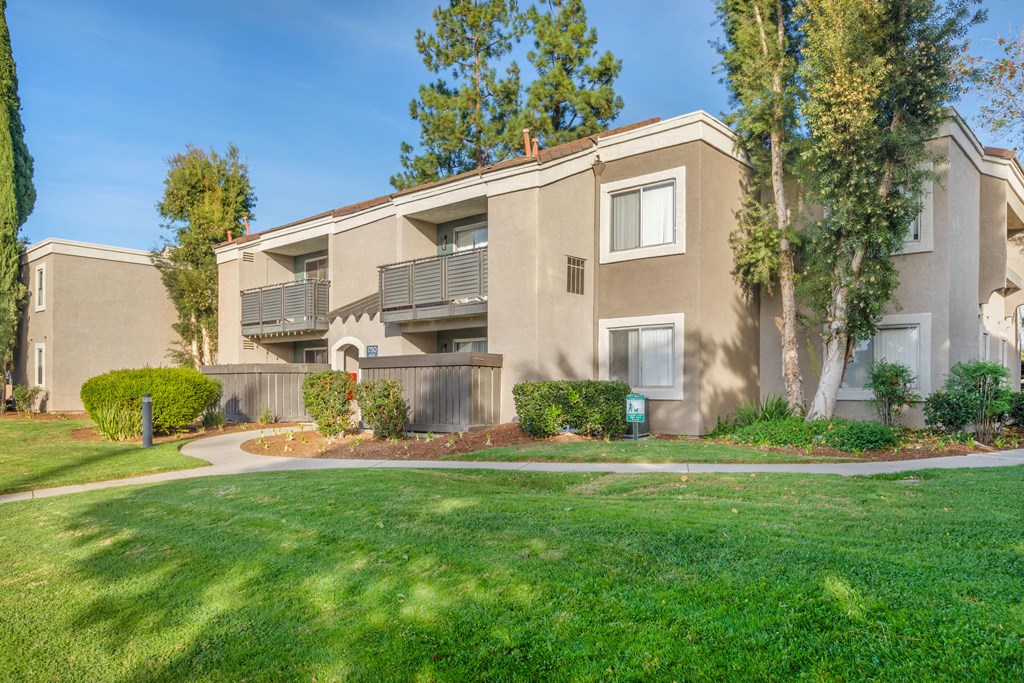 our apartments have a spacious yard and green grass