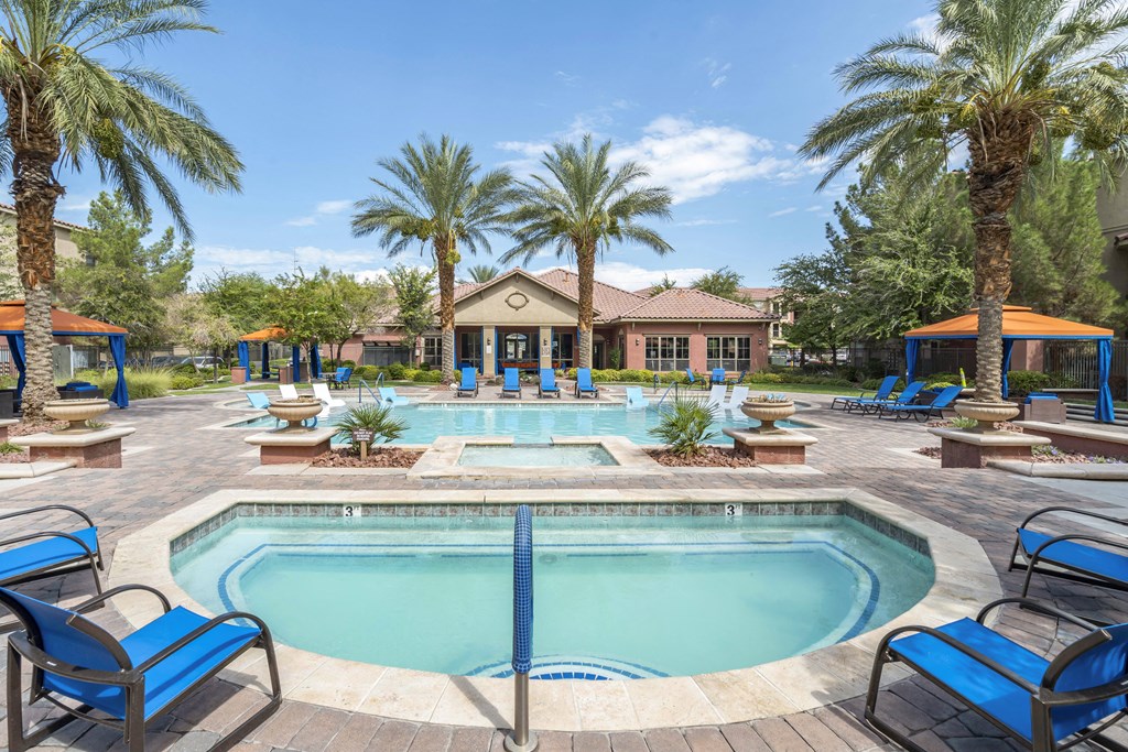 Indulge in a refreshing retreat by immersing yourself in our luxurious resort-style swimming pool Indulge in a refreshing retreat by immersing yourself in our luxurious resort-style swimming pool at Sonata Apartment Homes, Nevada, 89030