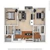 2BR/2BA 2 Bed 2 Bath Floor Plan 2BR/2BA 2 Bed 2 Bath Floor Plan at Twenty 2 Eleven Apartments, Canoga Park