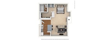 Studio 0 Bed 1 Bath Floor Plan at Twenty 2 Eleven Apartments, Canoga Park, CA, 91306