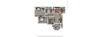 3 Bedroom / 2 Bath Floor Plan at The Hills at Quail Run, Riverside