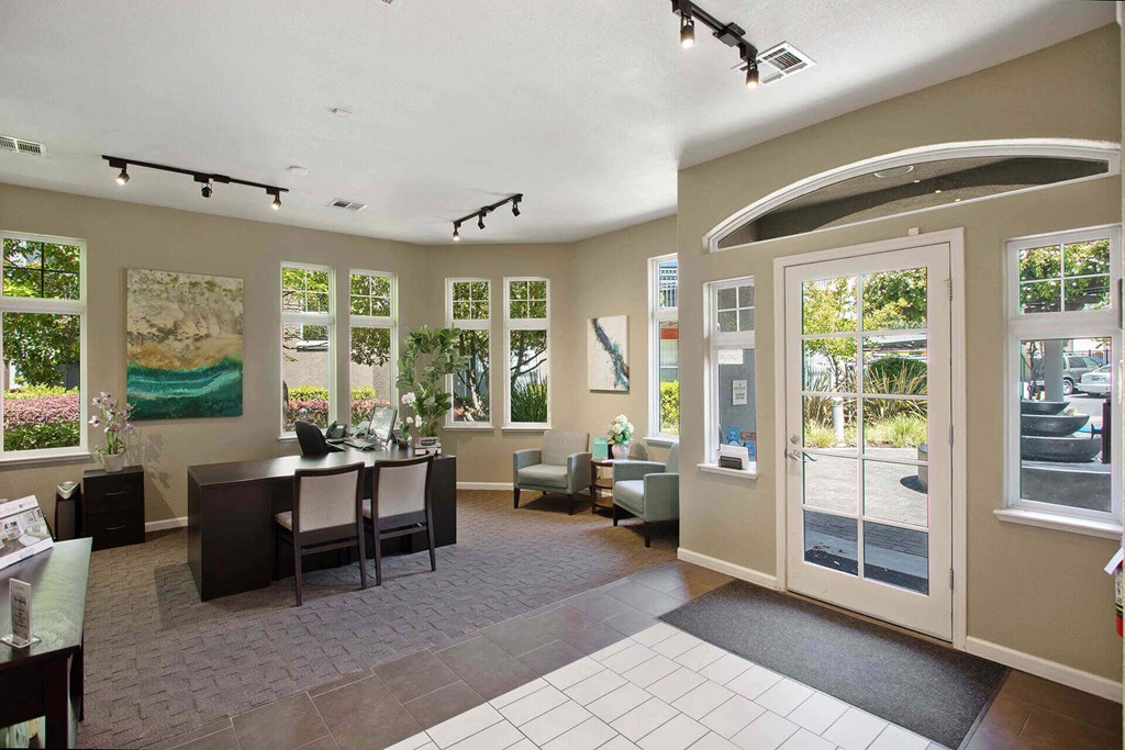 Inviting leasing office at Renaissance Apartment Homes in Santa Rosa, California