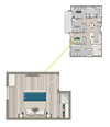 Ascent Furnished Co-Living Studio Suite C2B