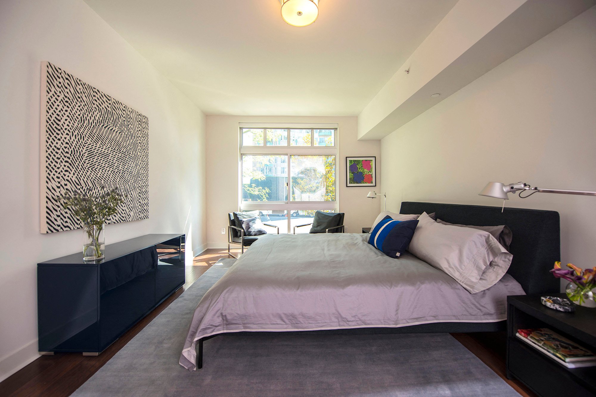 Westwood luxury apartments NMS Wilshire Margot Bedroom With Expansive Windows