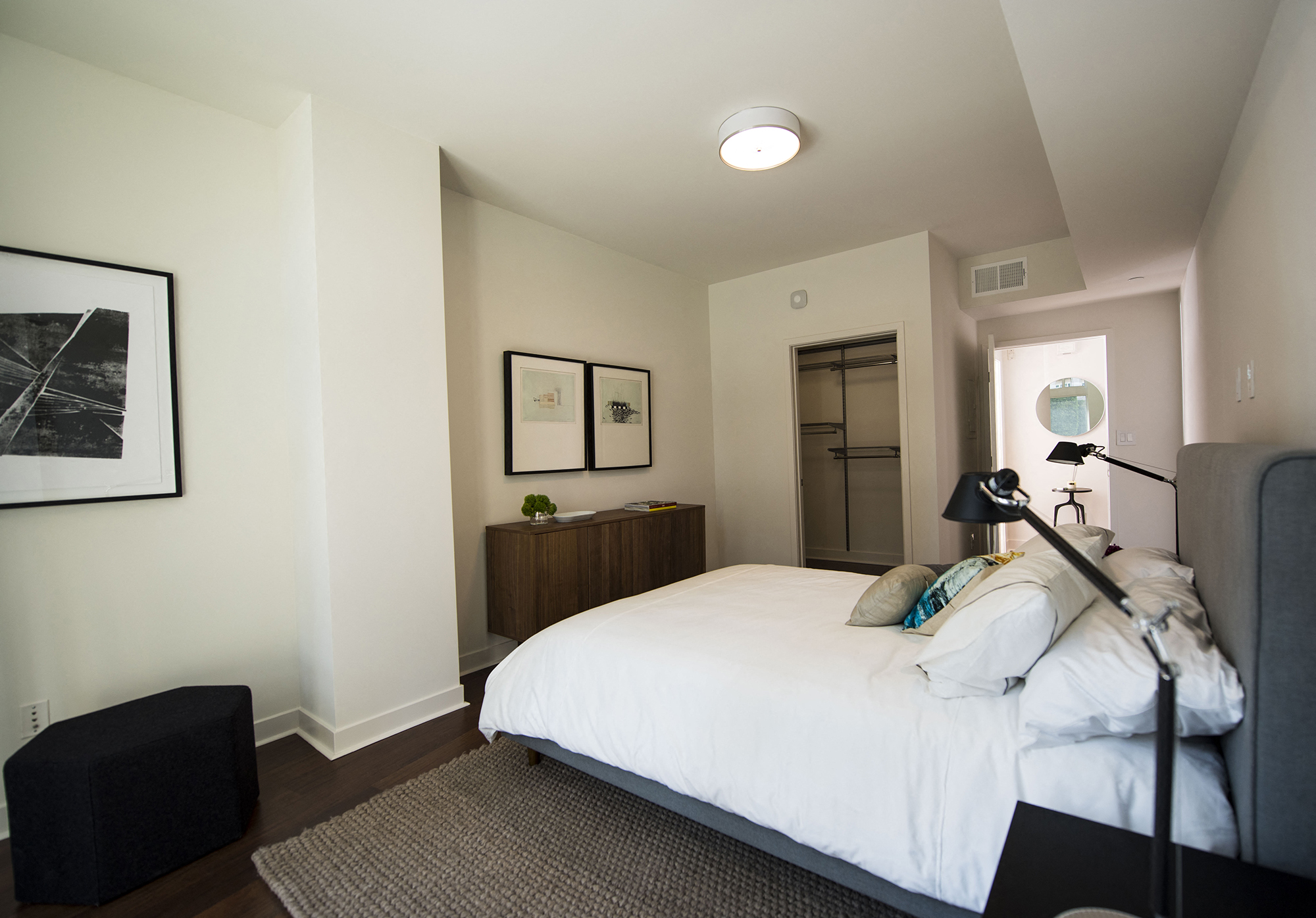 Westwood luxury apartments NMS Wilshire Margot  Bedroom With Closet