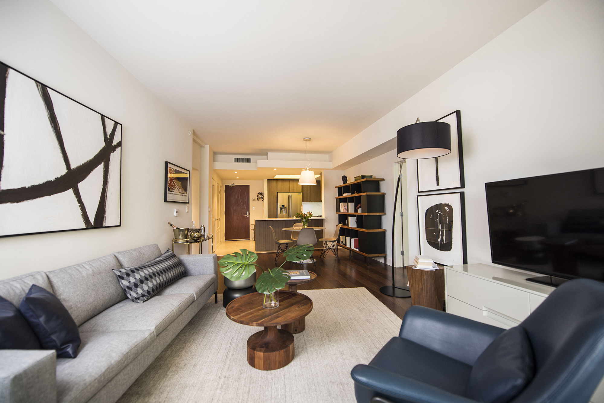 Westwood luxury apartments NMS Wilshire Margot Modern Living Room
