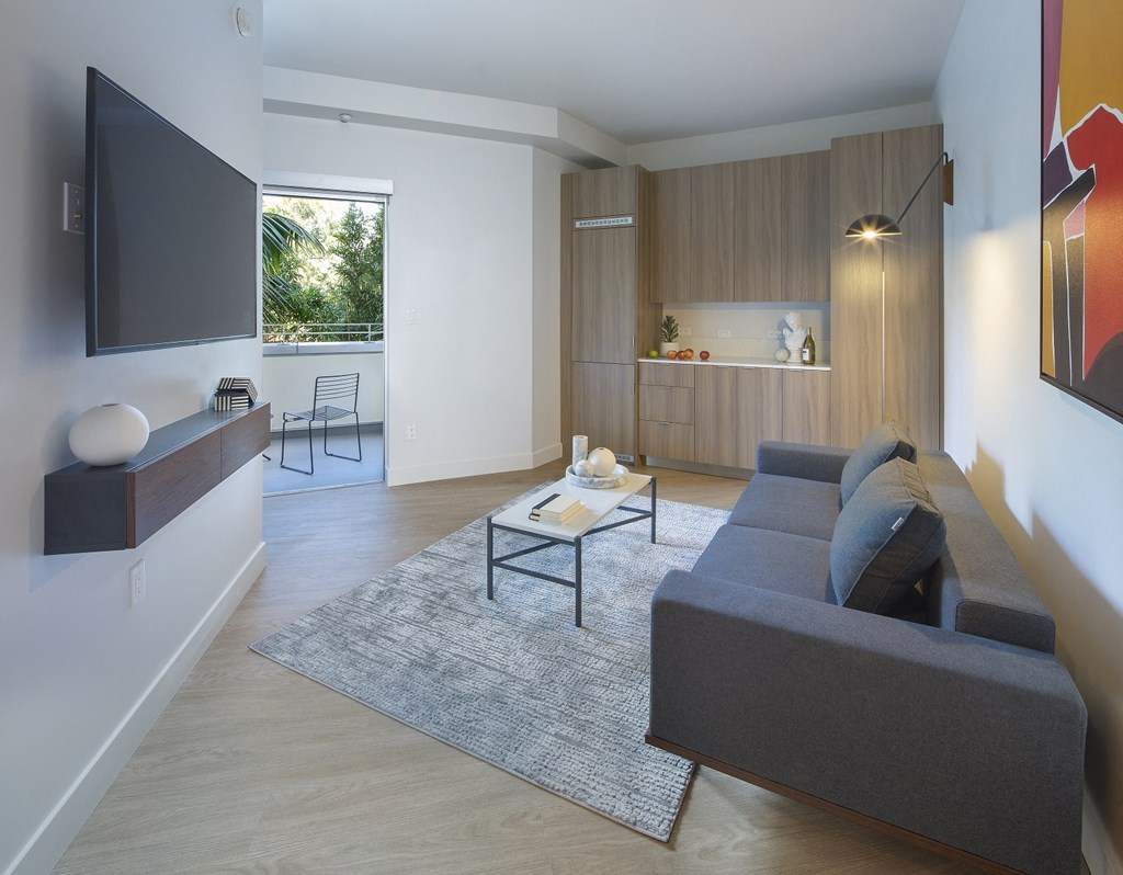 mysuite wilshire margot westwood furnished apartment couch living room