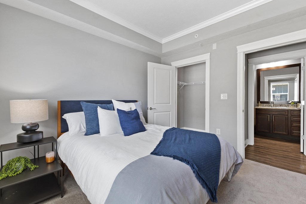 1 Bedroom with closet and bathroom 1BD Bedroom with closet