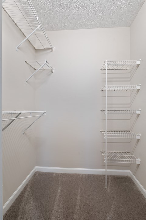 Spacious closet at Sand Creek Woods Apartments, Fishers
