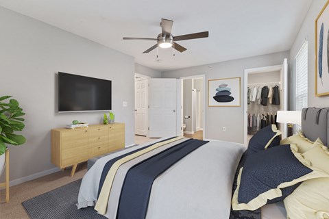 Primary Bedroom at Aspen Lakes Apartments, Indianapolis, 46217