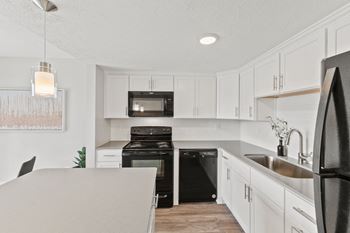 Kitchens with Back Splash, Single Vessel Sinks, and Goose Neck Faucet