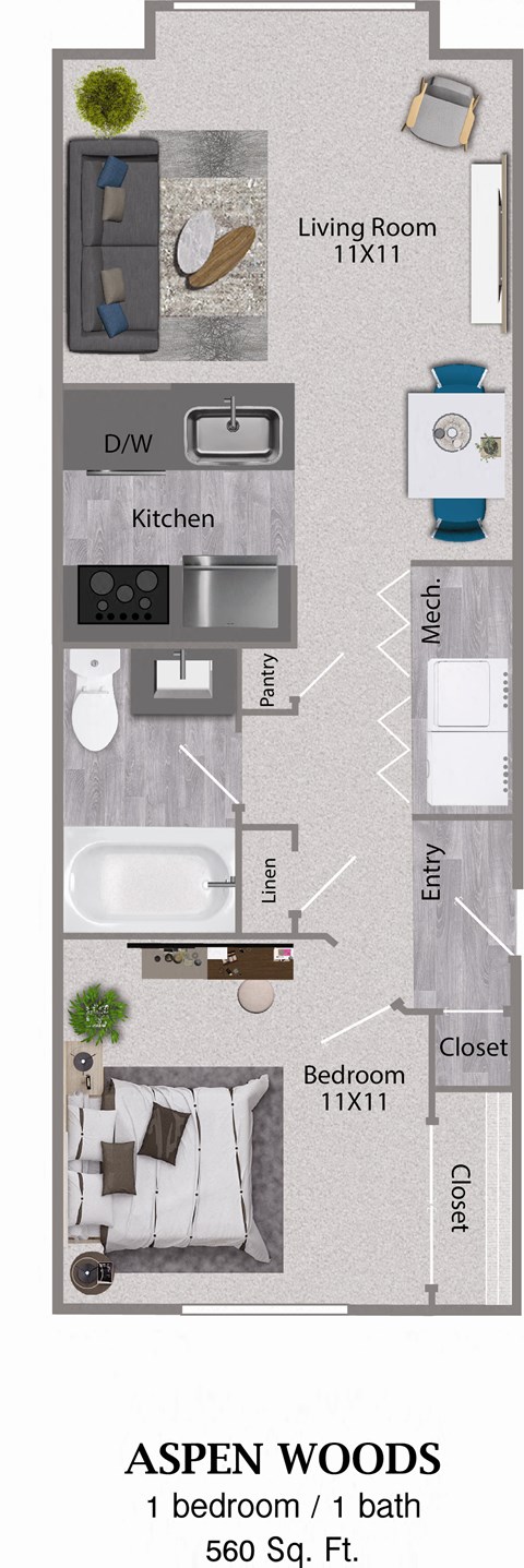 One Bedroom One Bath