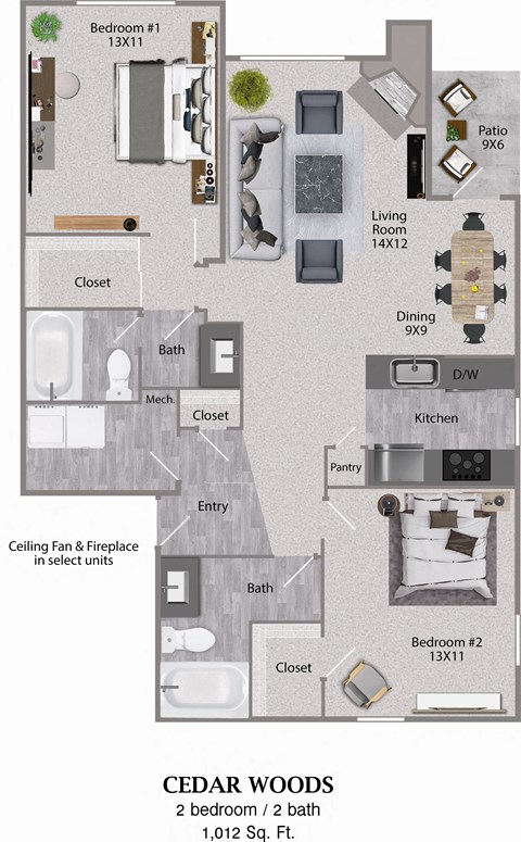 Two Bedroom Two Bath