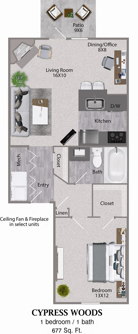 One Bedroom One Bath