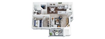A1 floorplan at San Moritz Apartments, Las Vegas, NV 89128