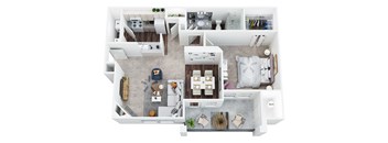 A2 floorplan at San Moritz Apartments, Las Vegas, NV