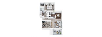 A3 floorplan at San Moritz Apartments, Las Vegas, 89128