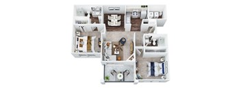 B1 floorplan at San Moritz Apartments, Las Vegas, Nevada