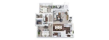 B2 floorplan at San Moritz Apartments, Las Vegas