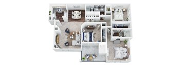 C1 floorplan at San Moritz Apartments, Las Vegas, NV 89128
