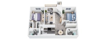 Two Bedrooms Two Baths