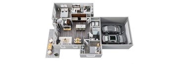 2 Bedrooms, 2 Baths, 1st Floor, 2 Car Garage, Private Patio