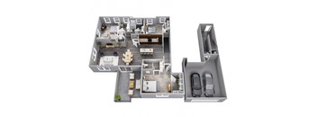 3 Bedrooms, 2 Baths, 2nd Floor, Two Car Garage