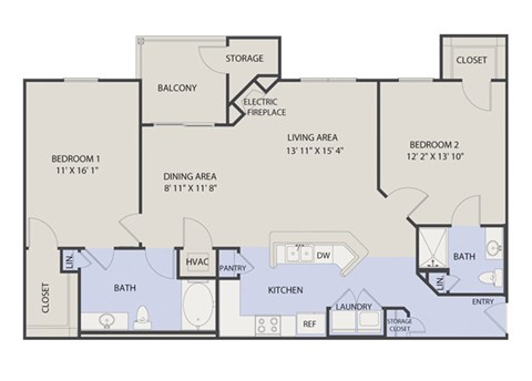 2 Bedrooms 2 Baths- Phase II