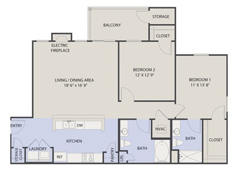 Large 2 Bedrooms 2 Baths - Phase II