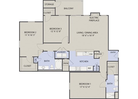 3 Bedrooms 2 Baths - Phase II