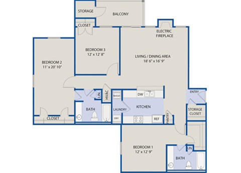 3 Bedrooms 2 Baths- Phase I