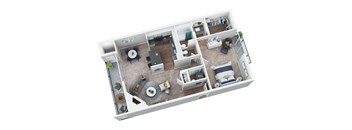 Large One Bedroom 1.5 Baths