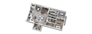 Two Bedrooms Two Baths and Study