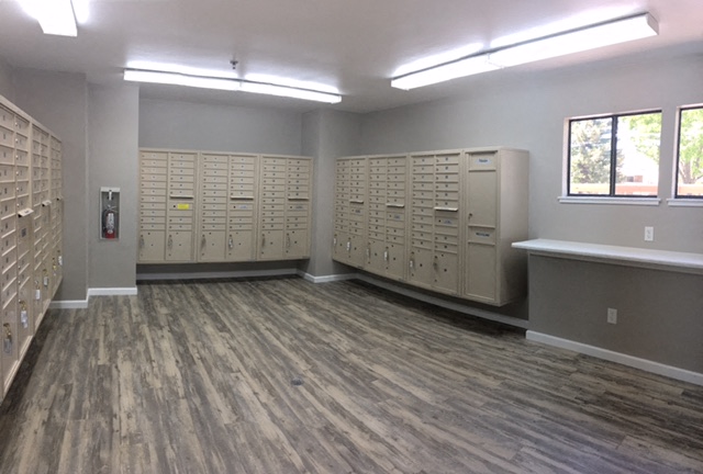 Parcel Locker in mailroom at Club Pacifica, California