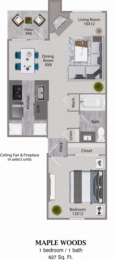 One Bedroom One Bath