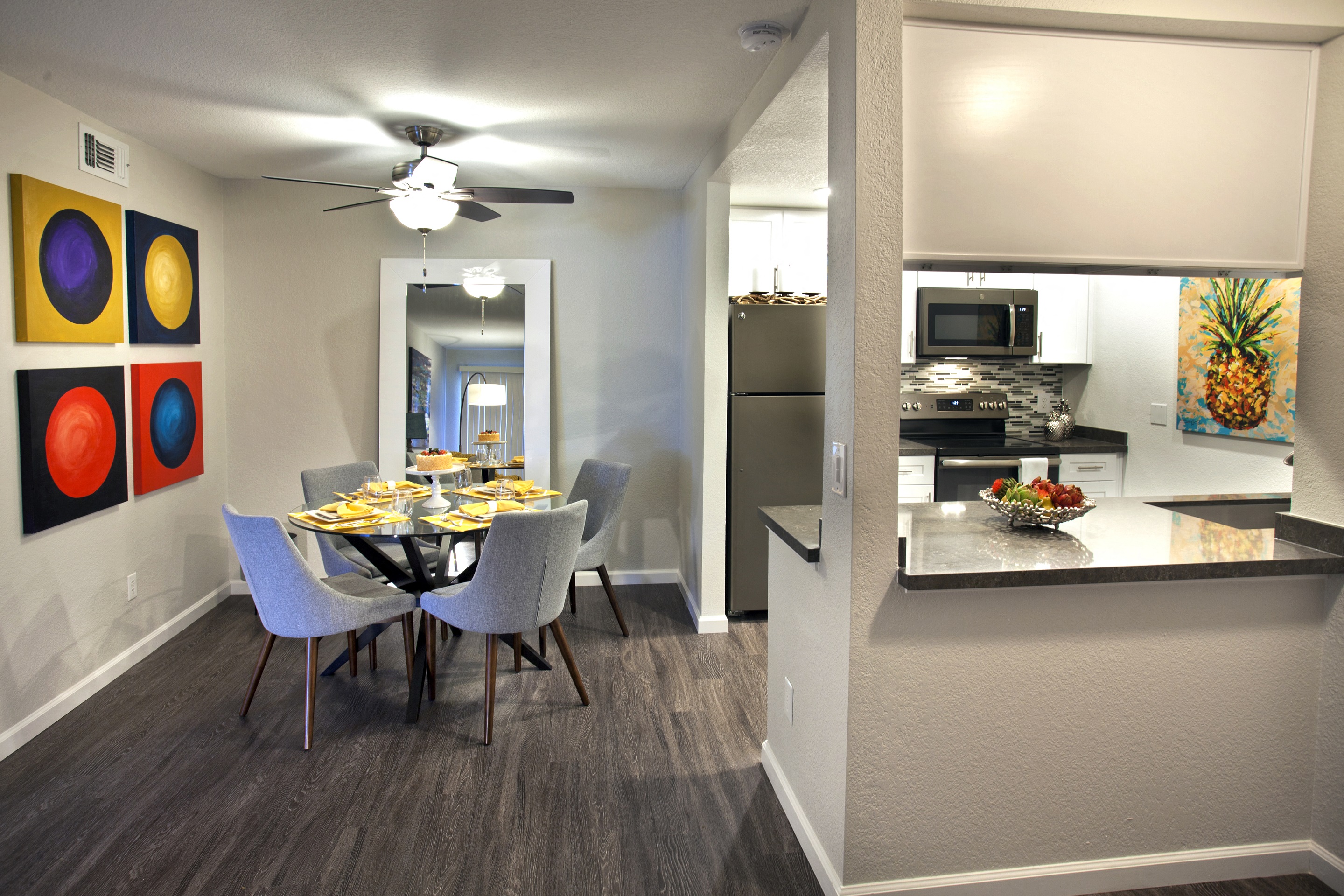 dining room with open kitchen at Club Pacifica, Benicia, 94510