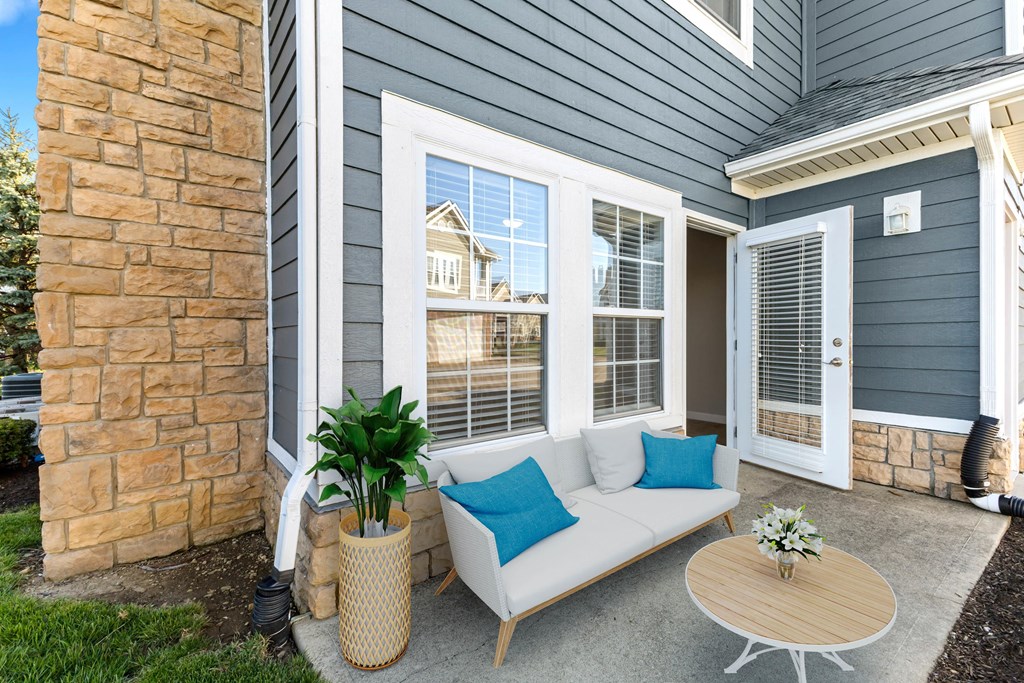 Private Patio room for couch and small table
