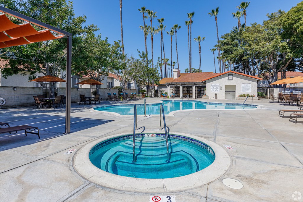 take a dip in the resort style pool at La Serena, San Diego, CA 92128