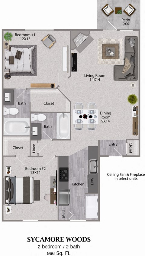 Two Bedroom Two Bath
