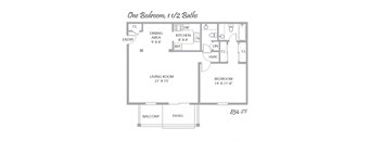 One Bedroom One And A Half Bath